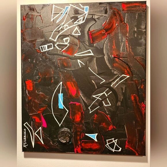 Abstract Artwork Signed by Artist. Contemporary, Bold - Picture 1 of 5